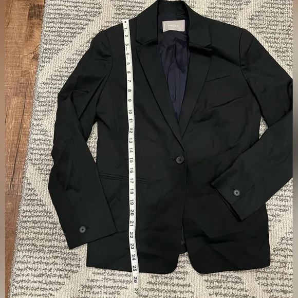 EVERLANE The Italian GoWeave Preppy Black Wool Blazer - Picture 8 of 12